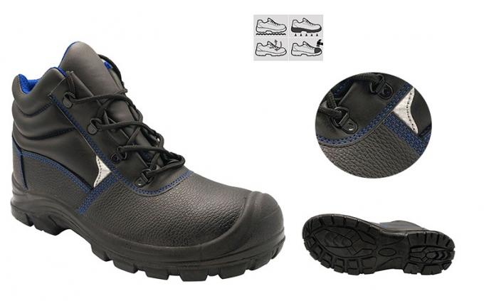 Gli stivali della sicurezza del Ppe del cantiere, slittamento sul dito del piede d'acciaio inizializza il cuoio nero del magazzino