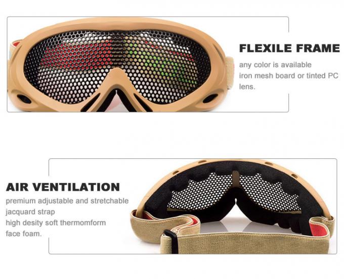 Occhiali di protezione tattici dei militari della maglia del ferro di sicurezza degli occhiali di protezione di protezione di alta qualità
